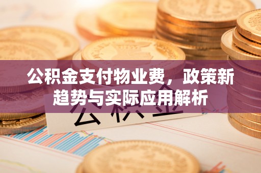 隆阳公积金支付物业费，政策新趋势与实际应用解析
