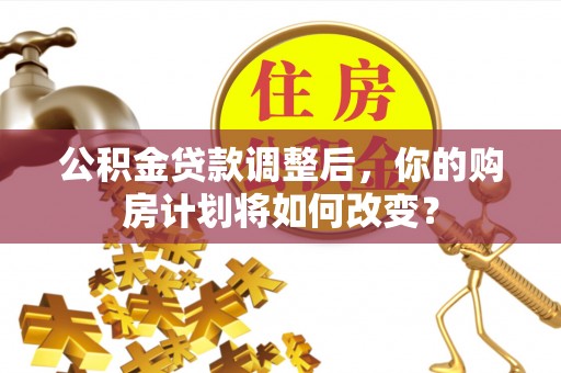 隆阳公积金贷款调整后，你的购房计划将如何改变？