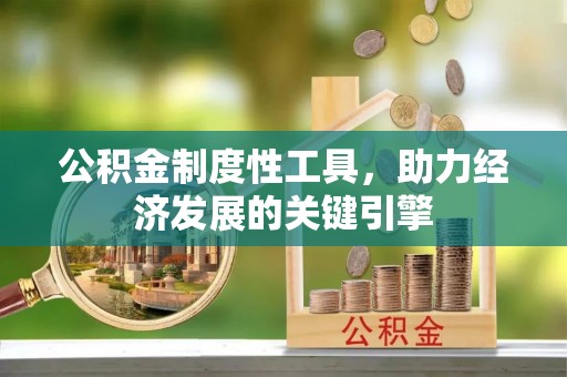 隆阳公积金制度性工具，助力经济发展的关键引擎