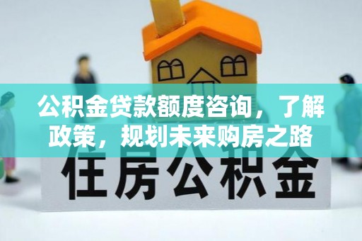 隆阳公积金贷款额度咨询，了解政策，规划未来购房之路