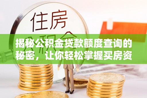 隆阳揭秘公积金贷款额度查询的秘密，让你轻松掌握买房资金规划