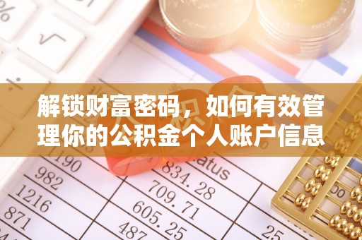 隆阳解锁财富密码，如何有效管理你的公积金个人账户信息
