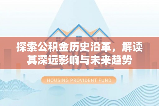 隆阳探索公积金历史沿革，解读其深远影响与未来趋势