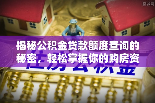 隆阳揭秘公积金贷款额度查询的秘密，轻松掌握你的购房资金