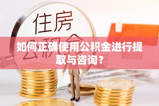 隆阳如何正确使用公积金进行提取与咨询？