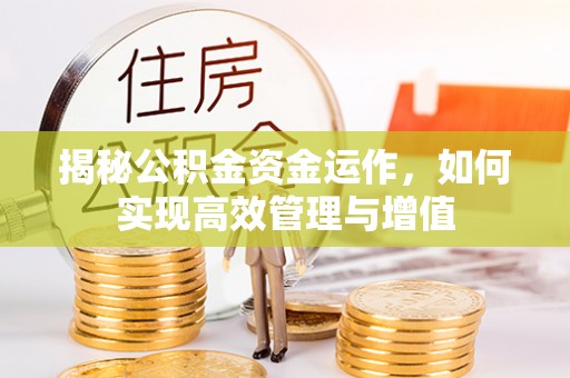 隆阳揭秘公积金资金运作，如何实现高效管理与增值